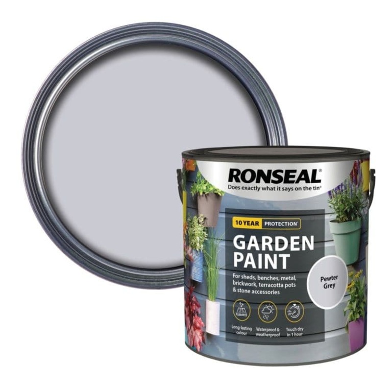 Ronseal Garden Paint 2.5L – Pewter Grey