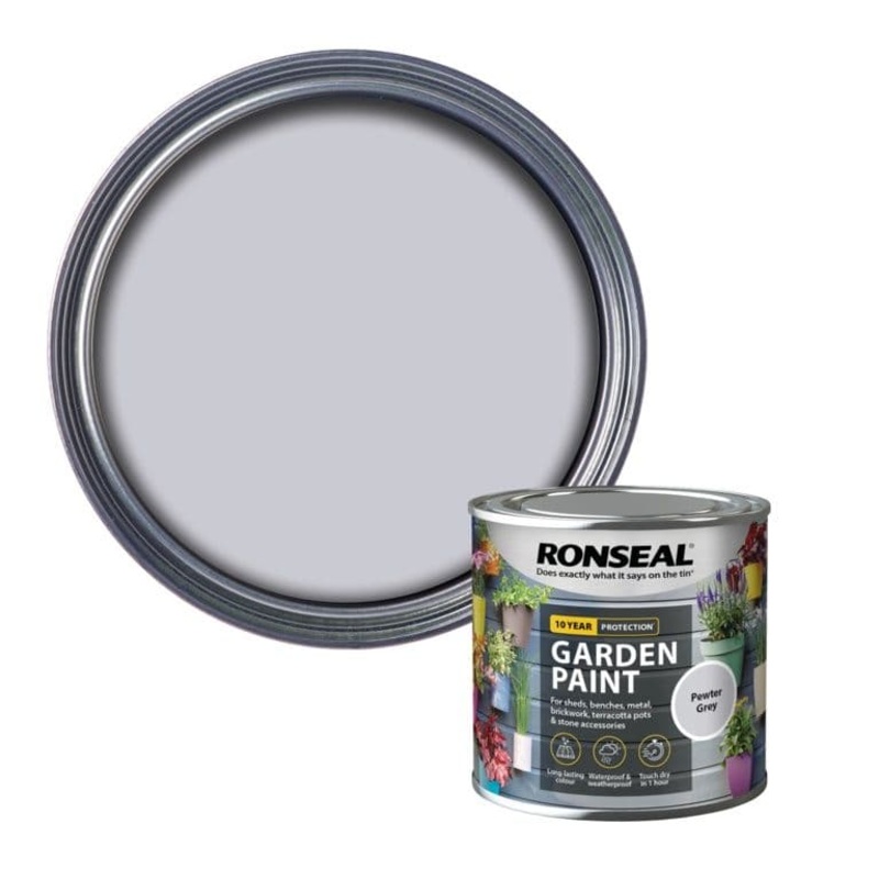 Ronseal Garden Paint 250ml – Pewter Grey
