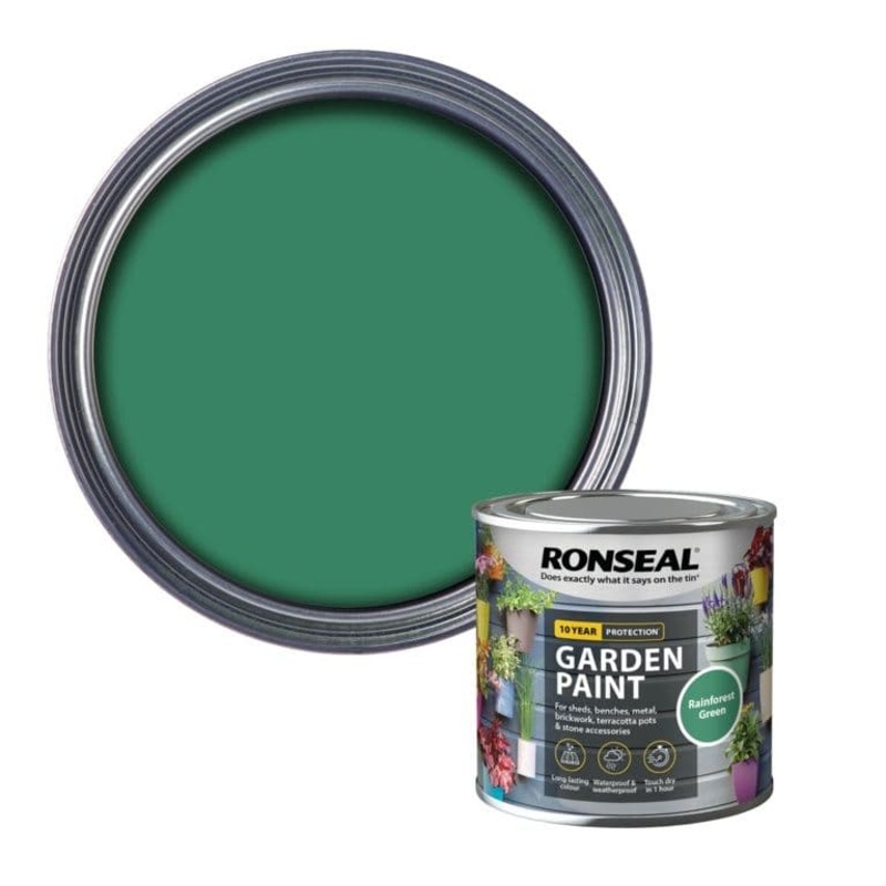 Ronseal Garden Paint 250ml – Rainforest Green