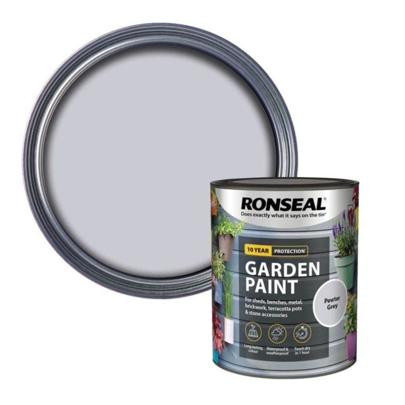 Ronseal Garden Paint 750ml – Pewter Grey