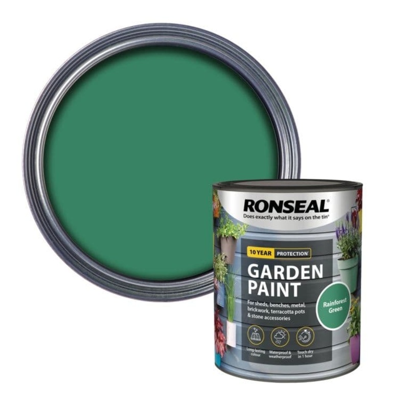 Ronseal Garden Paint 750ml – Rainforest Green