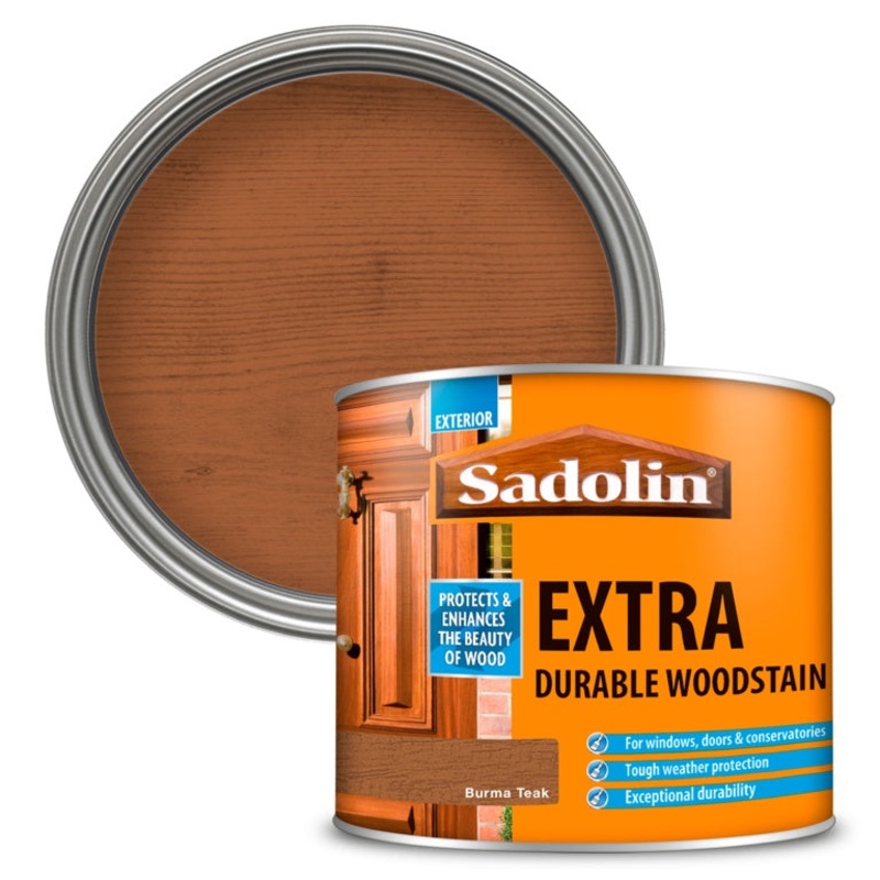 Sadolin Extra Durable Woodstain – 500ml Burma Teak