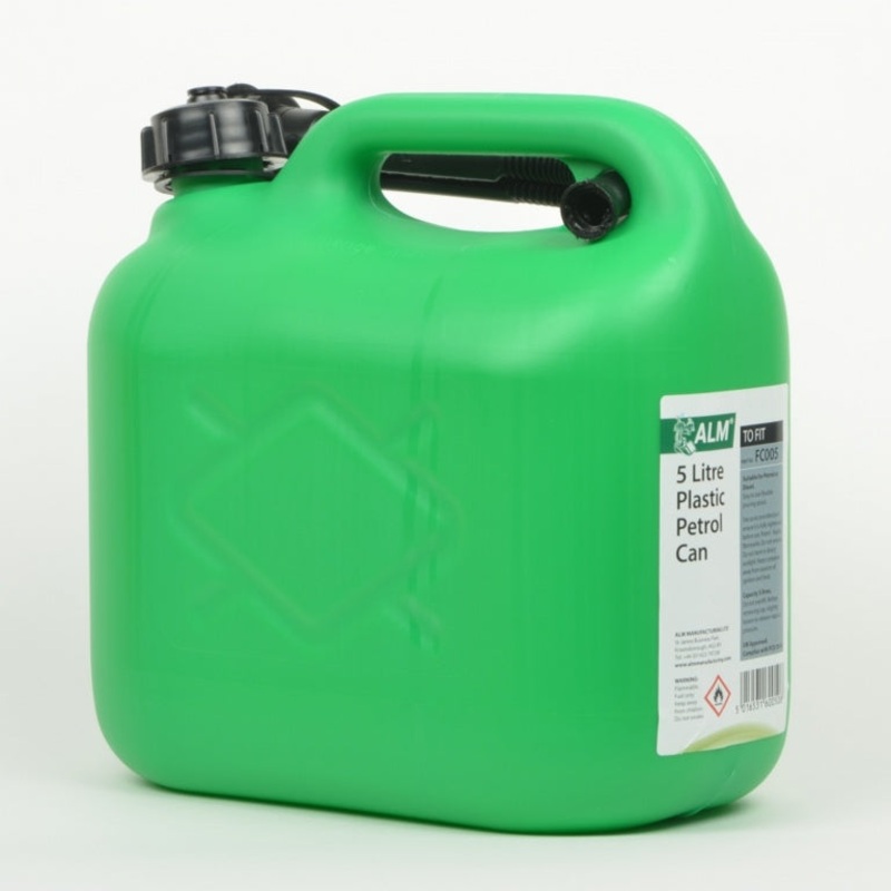 ALM Green Plastic Fuel Can – 5L