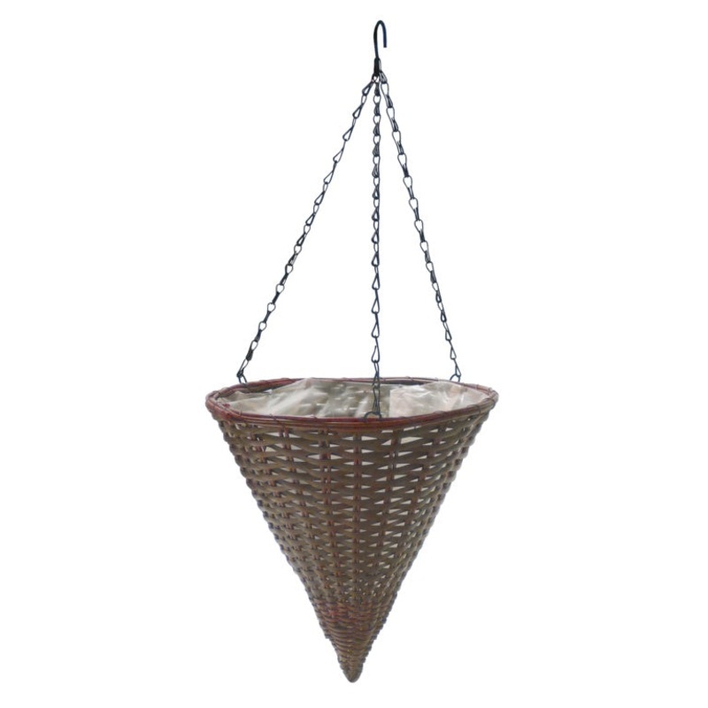 Ambassador Brown Rattan Hanging Cone – 14