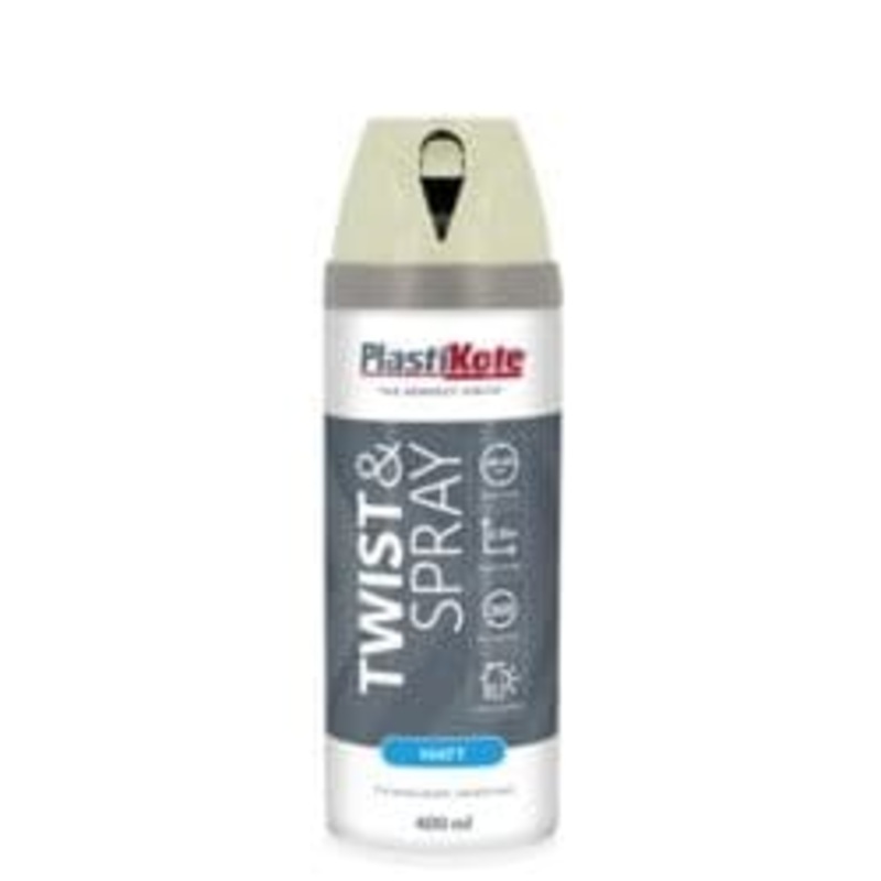 PlastiKote Twist & Spray Paint 400ml – Grey Sky White