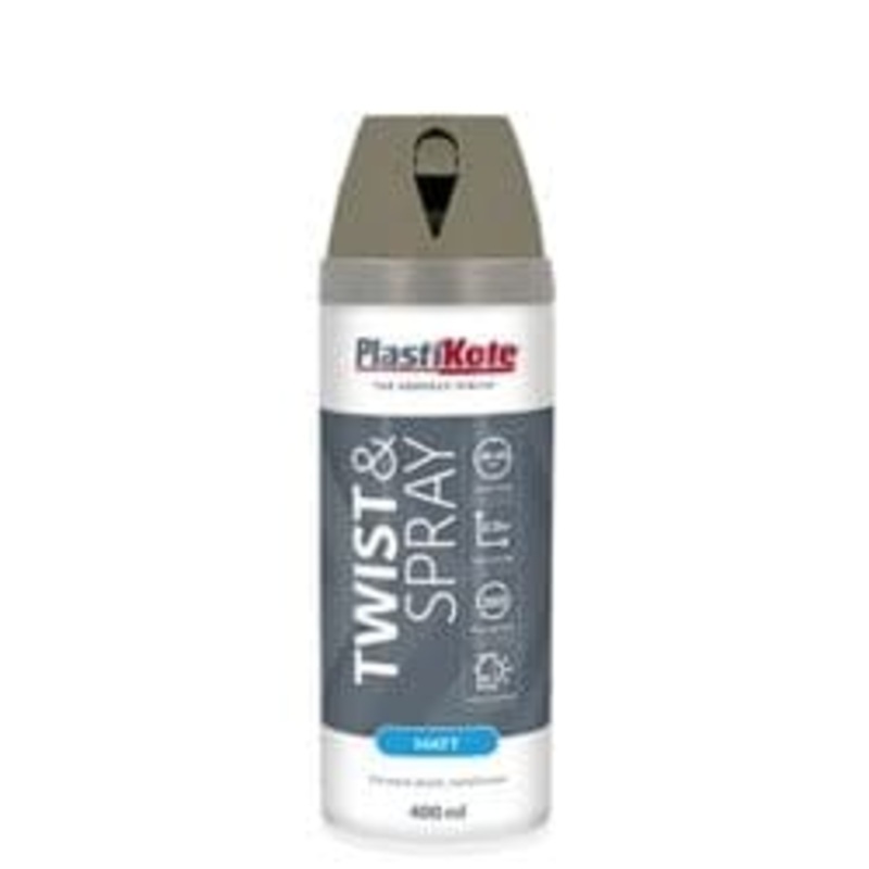 PlastiKote Twist & Spray Paint 400ml – Quartz Grey