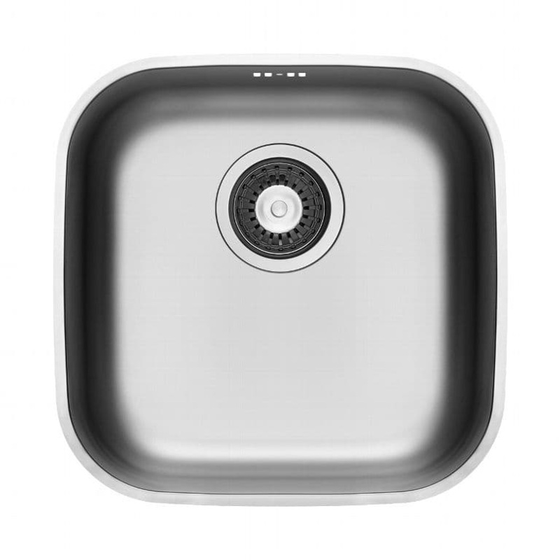 Pyramis Iris Undermount Stainless Steel Sink & Waste – 425mm x 425mm