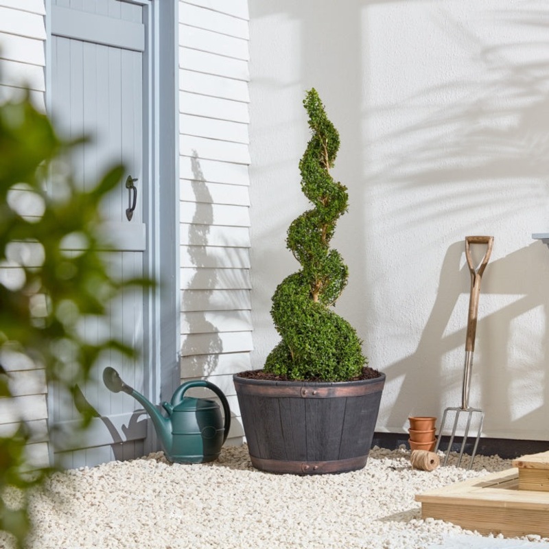 Strata Extra Large Oakwood Barrel Planter – 62.5cm