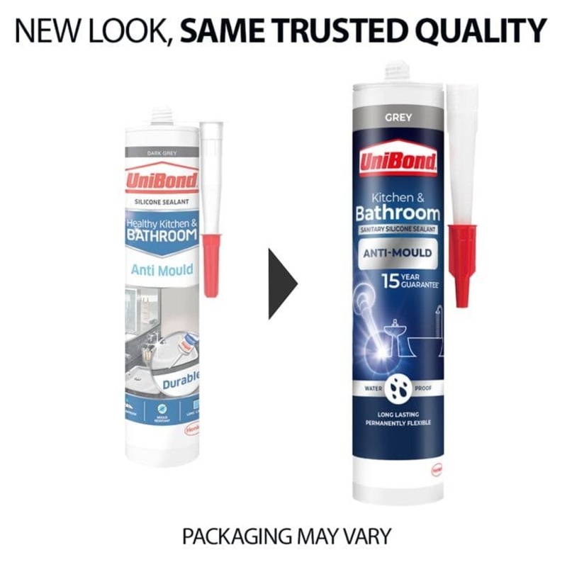 UniBond Kitchen & Bathroom Anti Mould Cartridge – 274g Grey