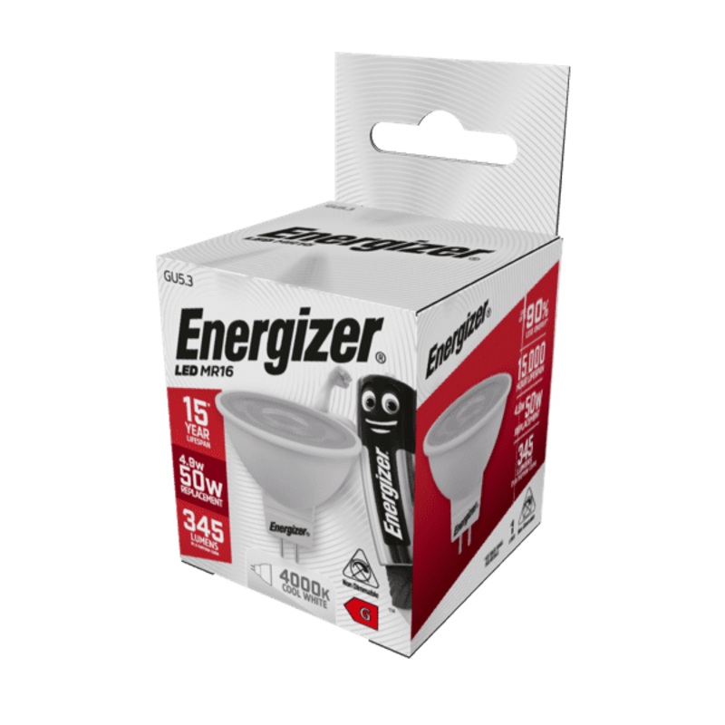 Energizer LED GU 5.3 MR16 3000k Warm White – 3.4w