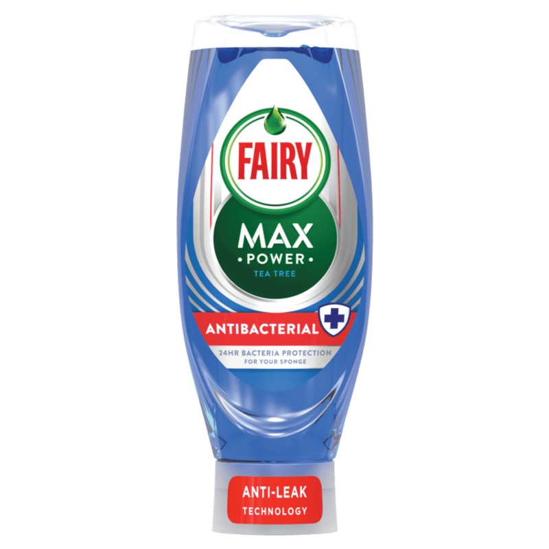 Fairy Max Power Anti Bacterial Washing Up Liquid 640ml – Tea Tree