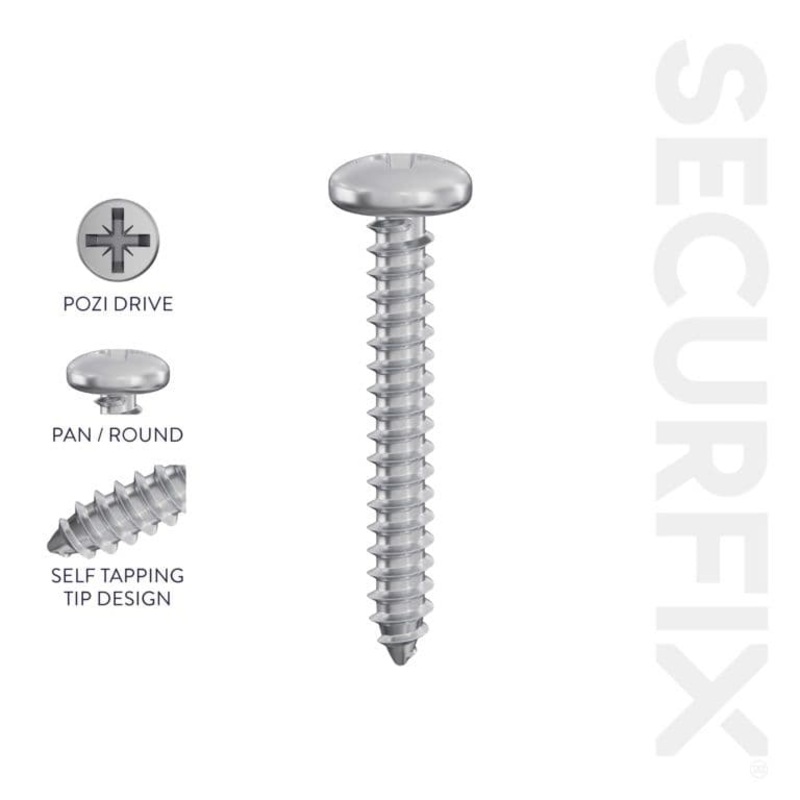 Securfix Self Tapping Screws – 8 x 1 -4.0 x 40mm | Pack of 200