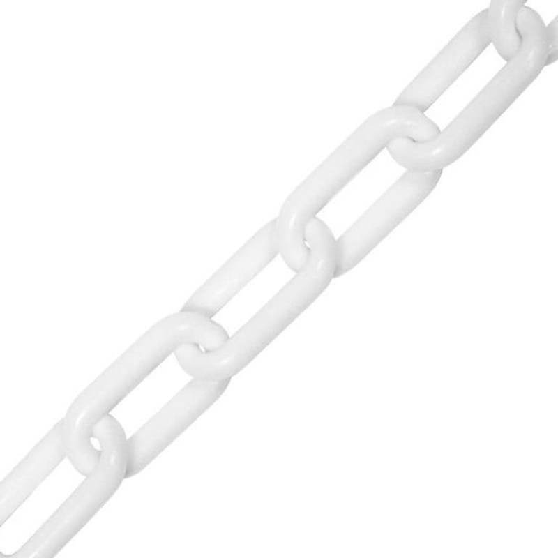 Securit Short Link Plastic Chain White – 8mm x 5m