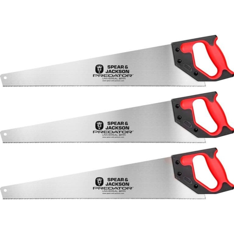 Spear & Jackson Predator Universal Wood Saw – 22 Triple Pack