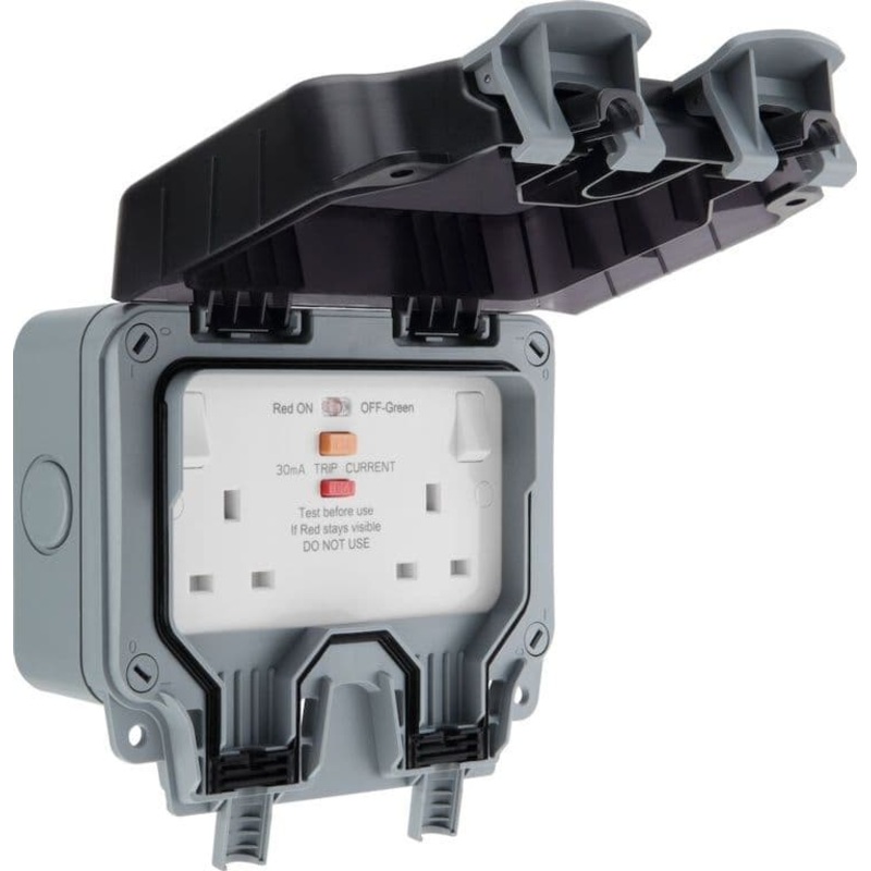 BG Outdoor Socket And RCD 2 Gang – IP66