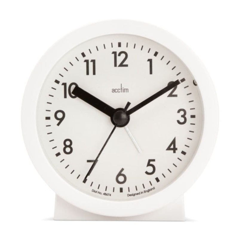 Gaby Alarm Clock With Snooze – White