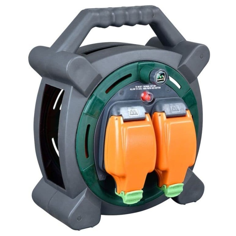Masterplug Cable Reel 2 Gang – 20m / IP54/ 240v