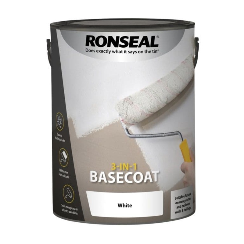 Ronseal 3 in 1 Basecoat White – 5L