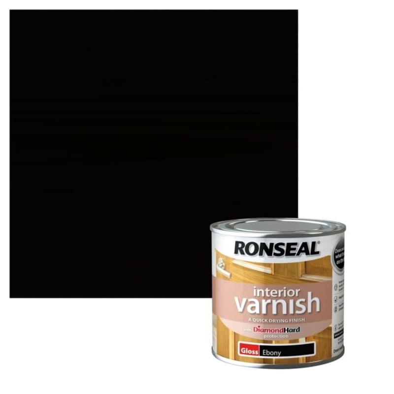 Ronseal Interior Varnish Gloss 250ml – Ebony