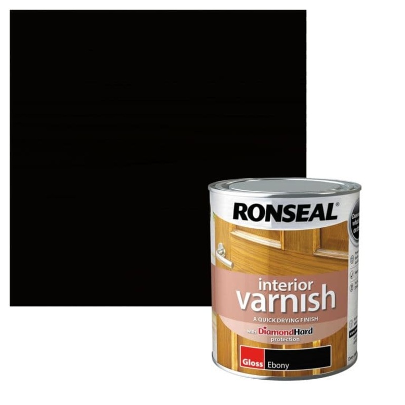 Ronseal Interior Varnish Gloss 750ml – Ebony