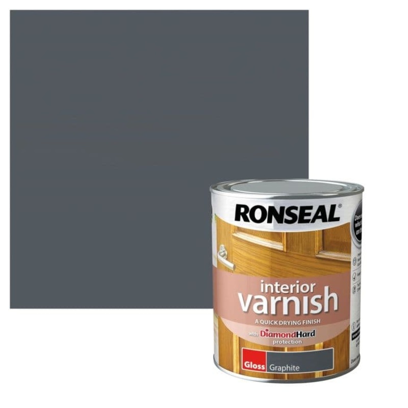 Ronseal Interior Varnish Gloss 750ml – Graphite