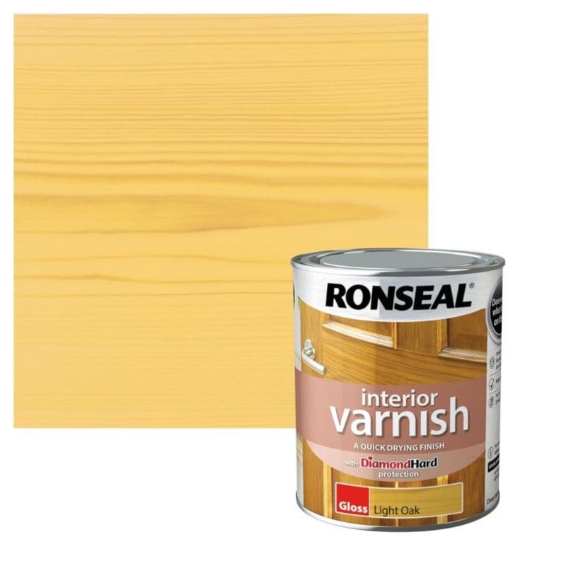 Ronseal Interior Varnish Gloss 750ml – Light Oak