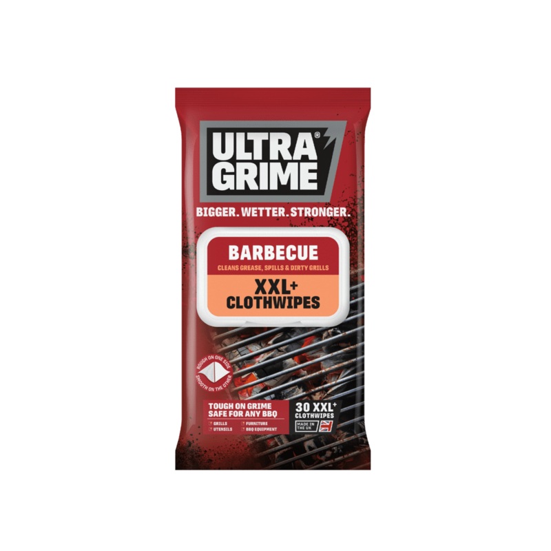 Ultragrime Life BBQ Cloth Wipes – XXL 30 Pack
