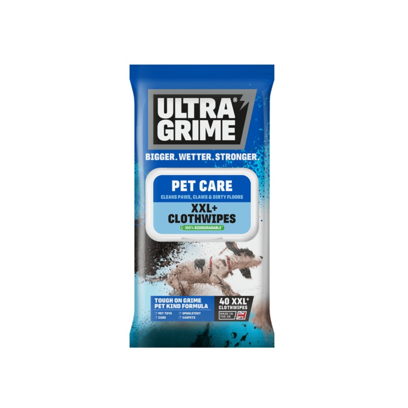 Ultragrime Life Pet Care Cloth Wipes – XXL 40 Pack
