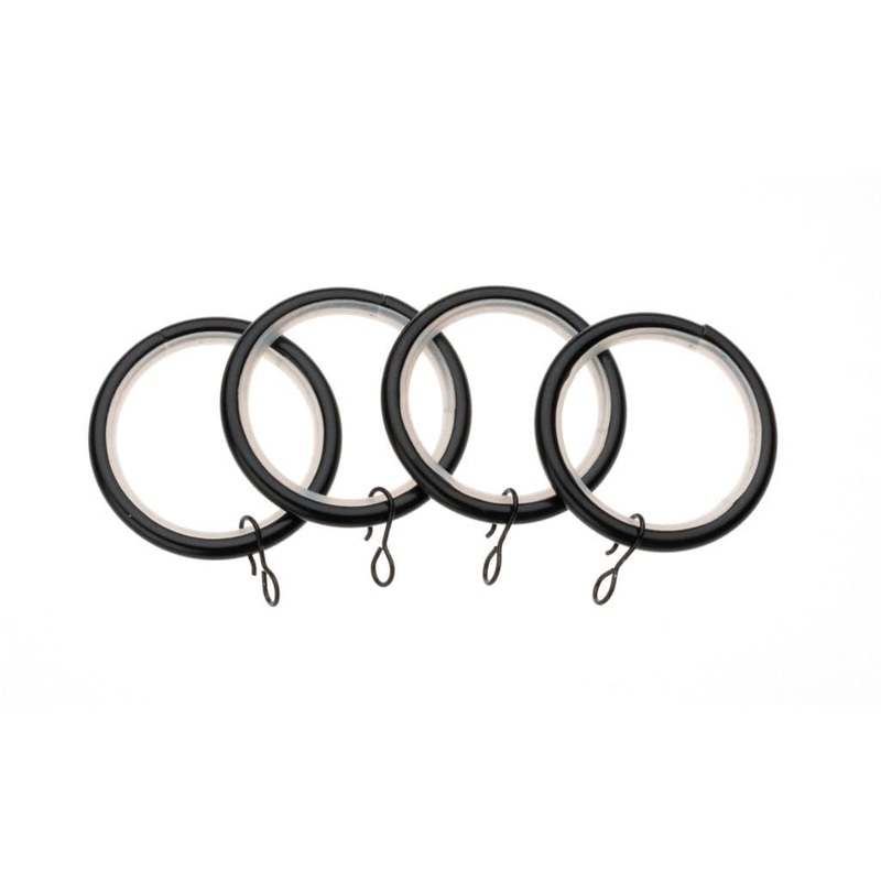 Universal Metal Rings Black 28mm – 4 Pack