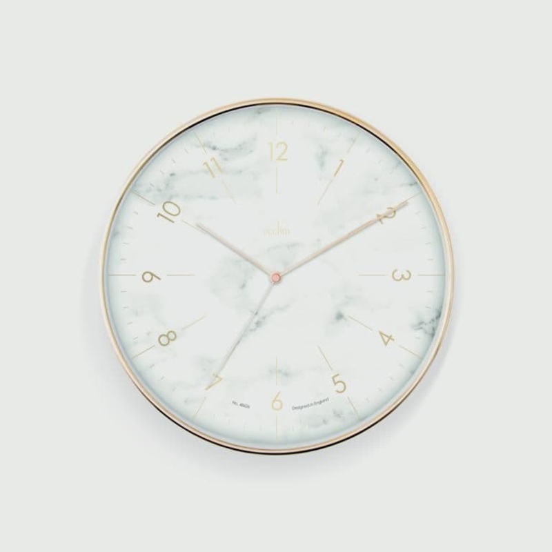 Webster Non Ticking Clock 30cm – Brass