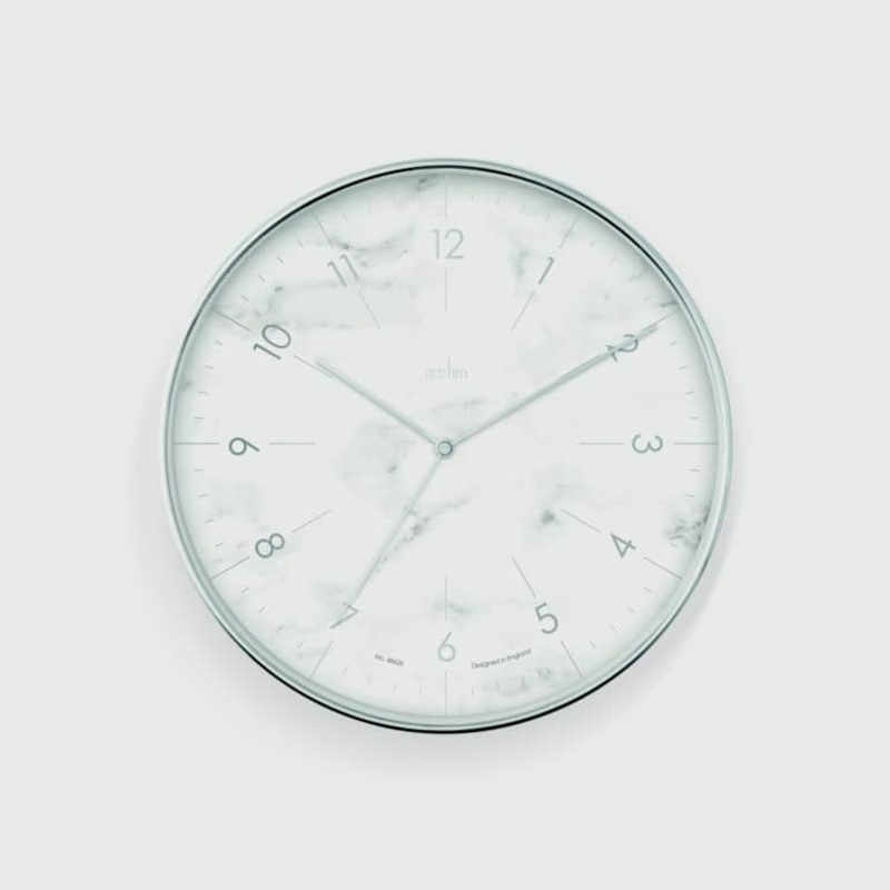 Webster Non Ticking Clock 30cm – Chrome