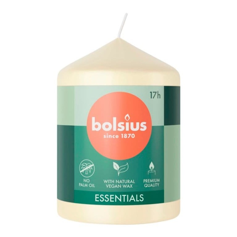 Bolsius Pillar Candle Soft Pearl – 80mm x 58mm