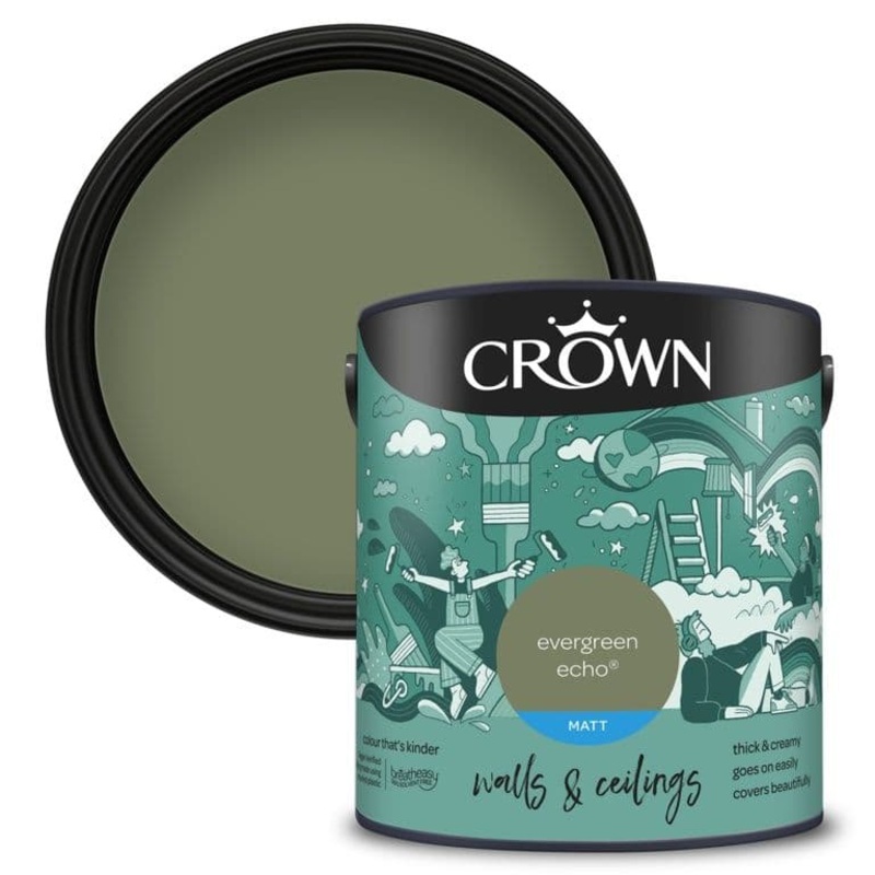 Crown Matt Emulsion Evergreen Echo – 2.5L