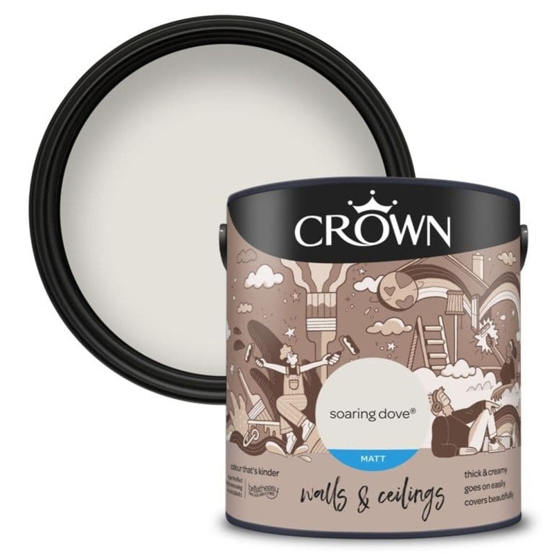 Crown Matt Emulsion Soaring Dove – 2.5L
