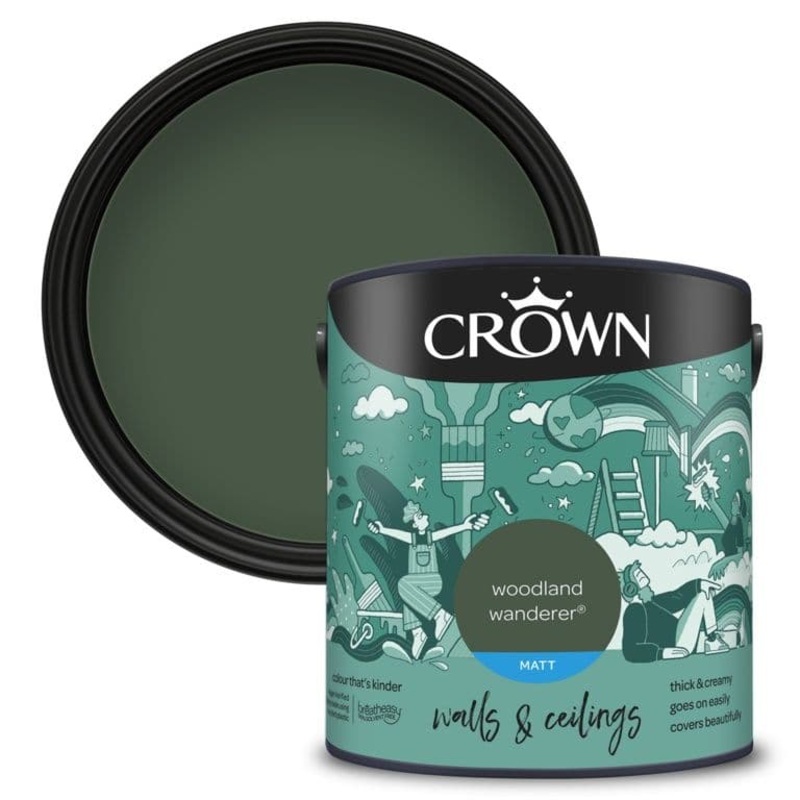 Crown Matt Emulsion Woodland Wanderer – 2.5L
