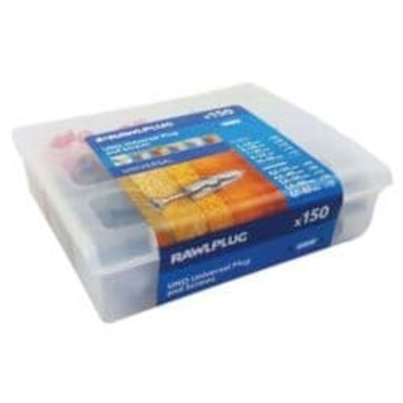 Rawlplug Uni Mixed Wall Plugs & Screws – Pack 150