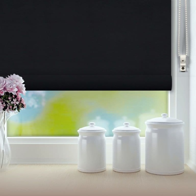 RENAISSANCE Classic Roller Blind Black – 90cm