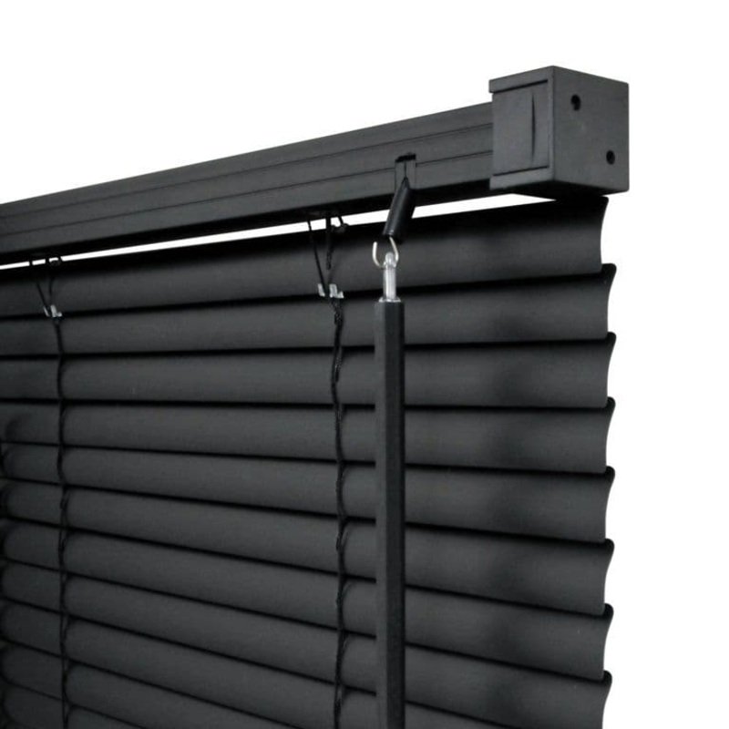 RENAISSANCE PVC Wide Venetian Blind Black – 165cm