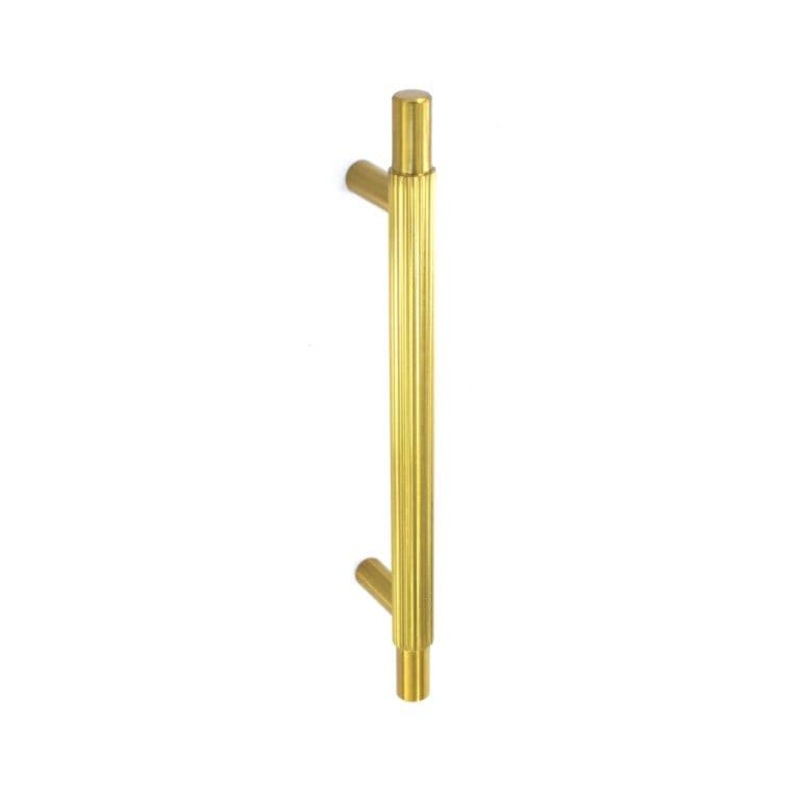 Smiths Architectural Linear Knurled Handle 128mm – Satin Brass