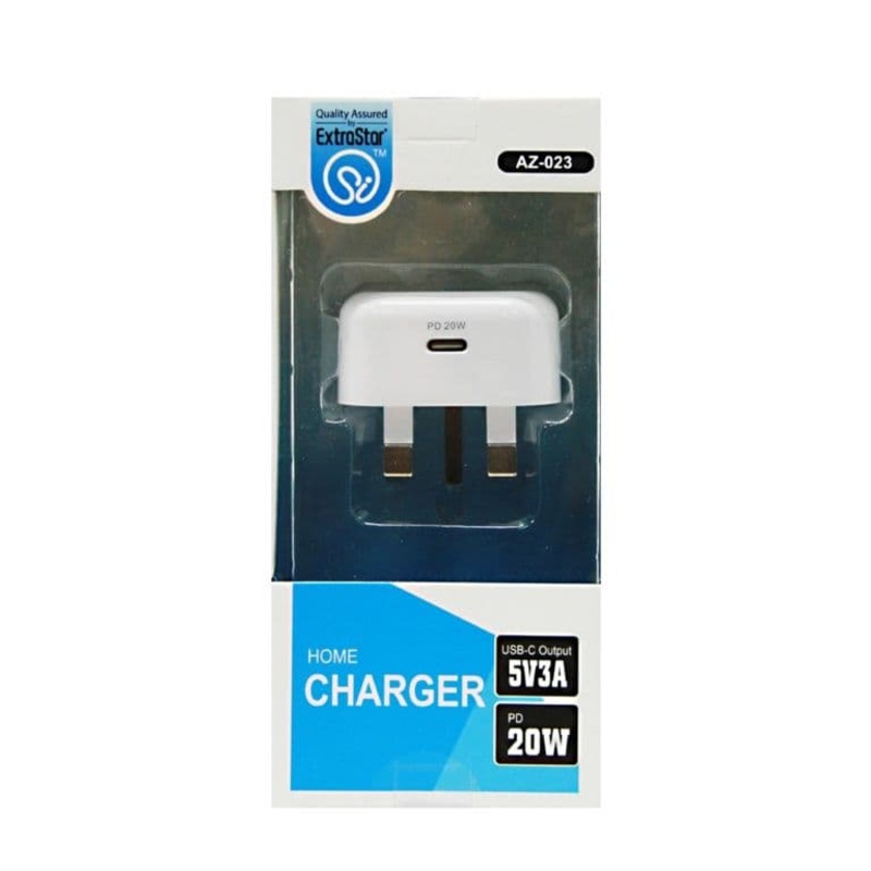 Extrastar Type C Home Plug Charger – White