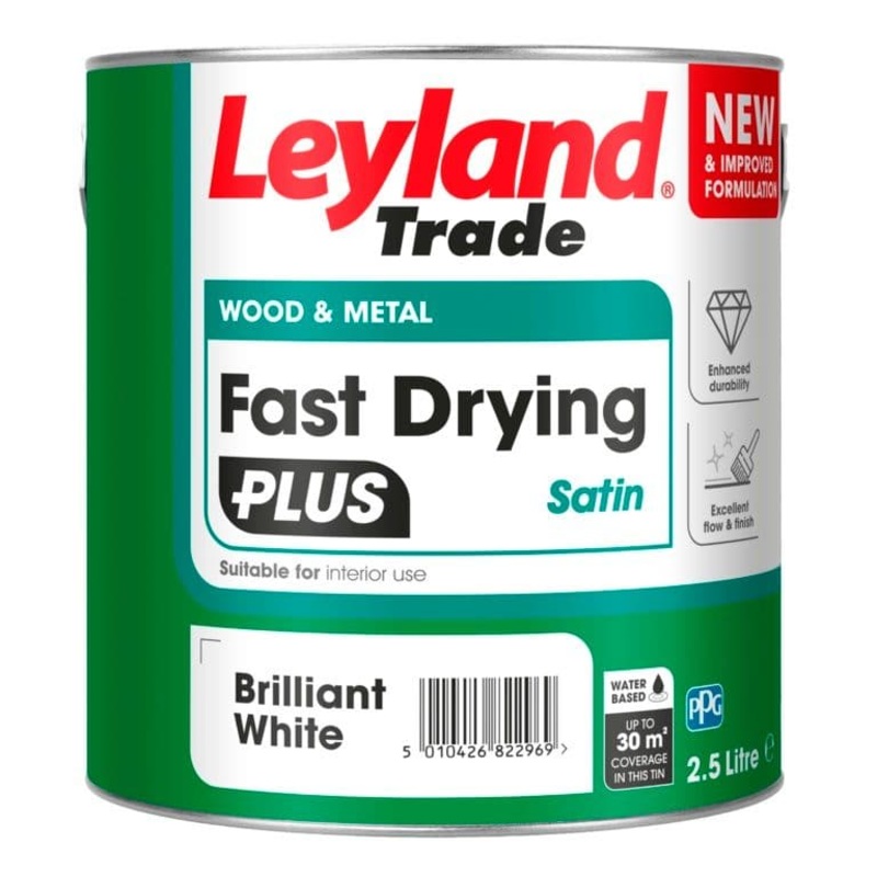 Leyland Trade Fast Drying Plus Satin – 2.5L BW