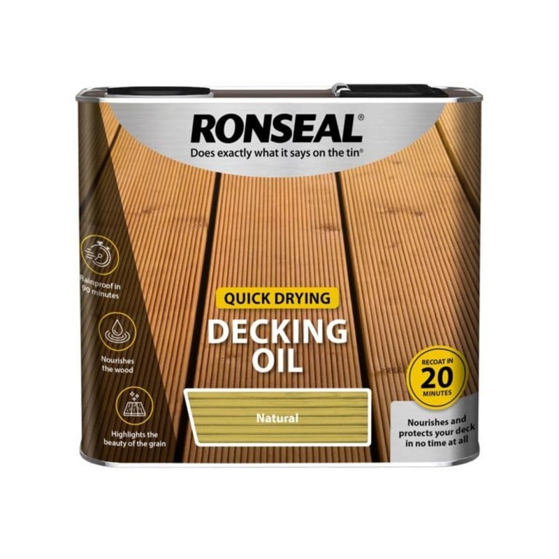 Ronseal Quick Drying Decking Oil 2.5L – Natural