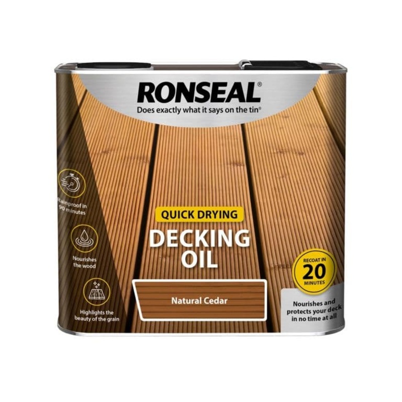 Ronseal Quick Drying Decking Oil 2.5L – Natural Cedar
