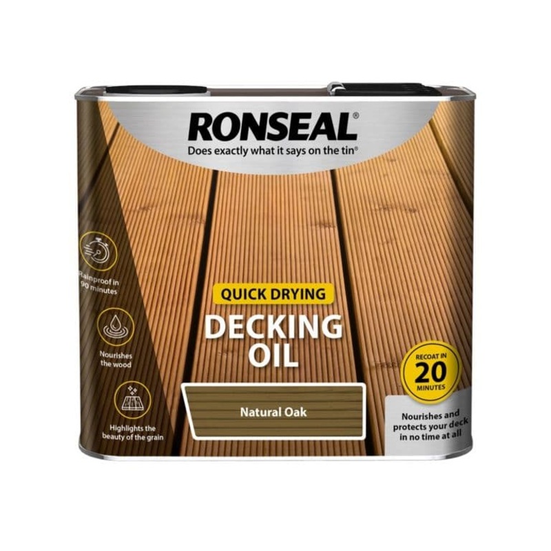 Ronseal Quick Drying Decking Oil 2.5L – Natural Oak