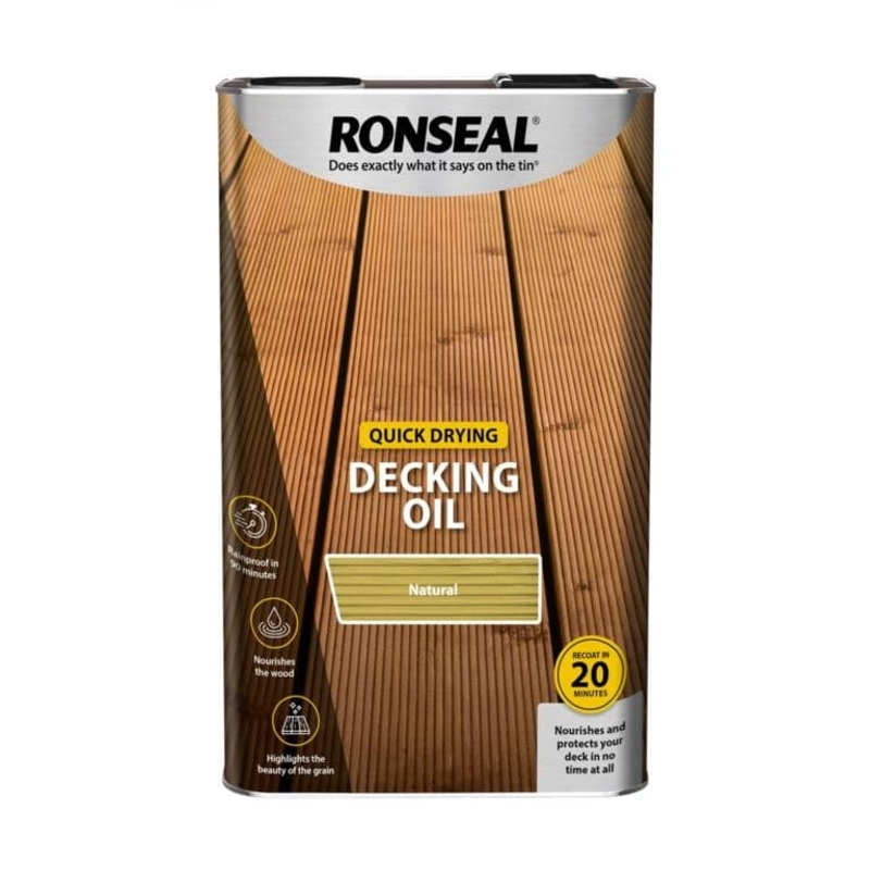 Ronseal Quick Drying Decking Oil 5L – Natural