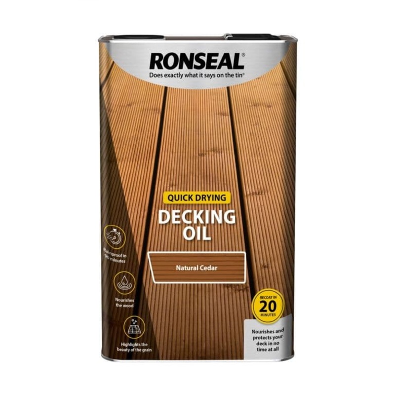 Ronseal Quick Drying Decking Oil 5L – Natural Cedar