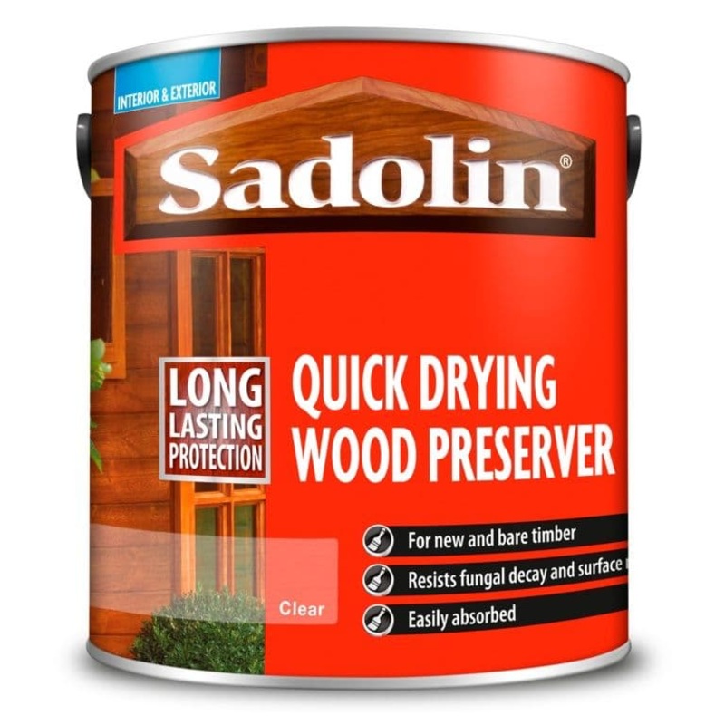 Sadolin Quick Drying Wood Preserver Clear – 2.5L