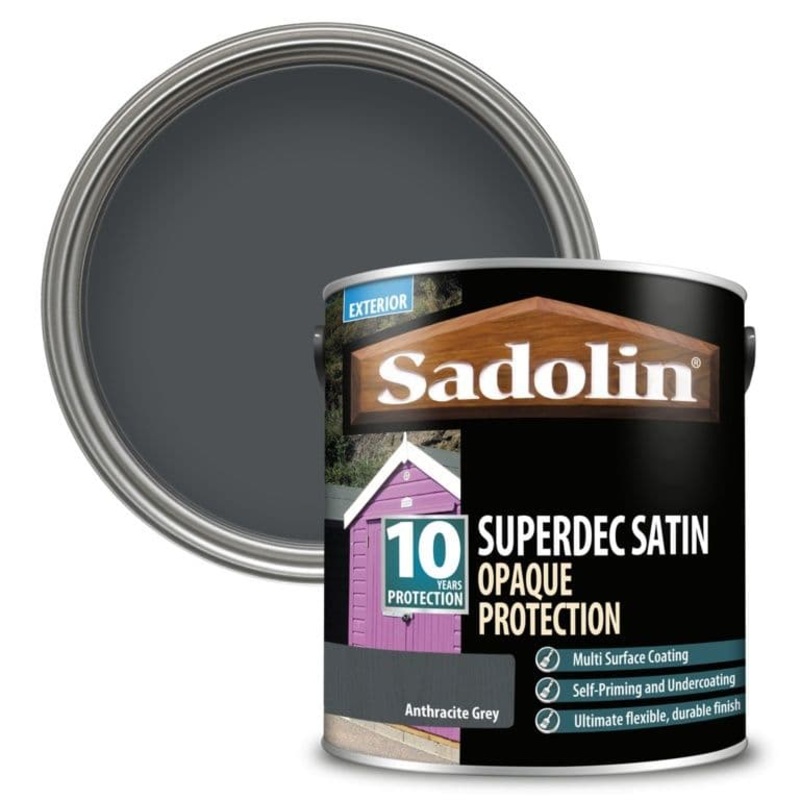 Sadolin Superdec Satin 2.5L – Anthracite Grey