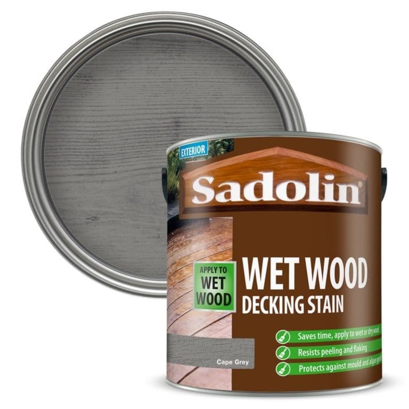 Sadolin Wet Wood Decking Stain 2.5L – Cape Grey
