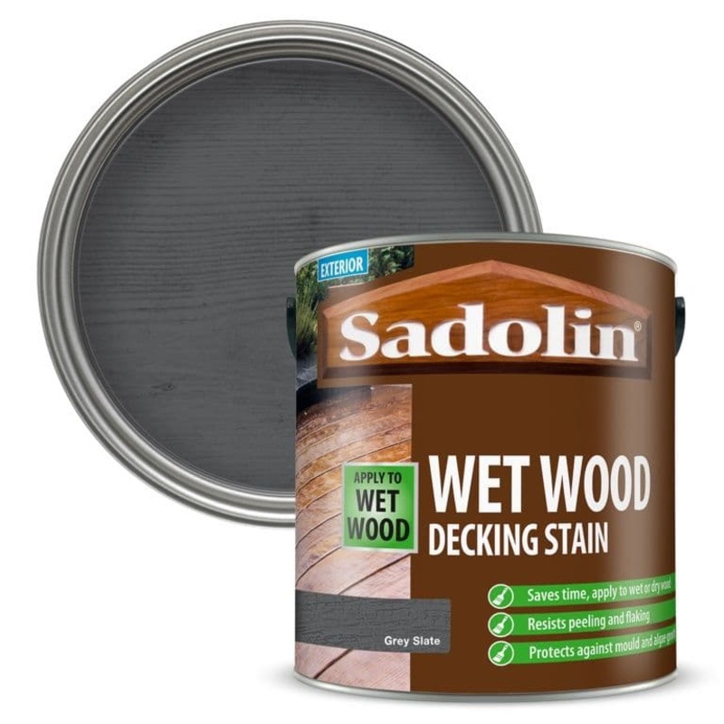 Sadolin Wet Wood Decking Stain 2.5L – Grey Slate